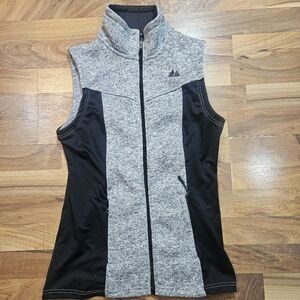 Powder River Outfitters Vest Mens Medium Gray Knit Fleece Lined Stretch